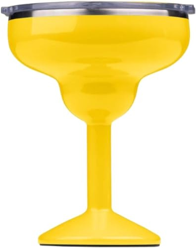 ORCA Rita | Temperature Insulated, Stainless Steel Margarita Glass, Lidded Tumbler for Cocktails, Wine & Cold Drinks — Sunflower