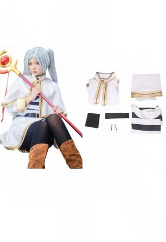 agfosa Frieren Cosplay Beyond Journey's End Vestido Disfraz Mujer Anime Traje Chaqueta L
