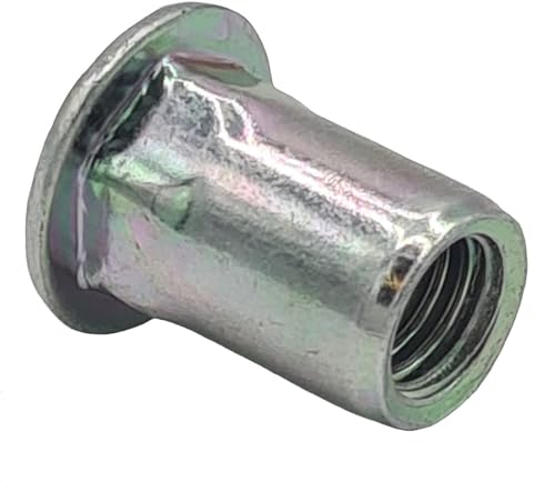 Offene Blindnietmuttern mit Sechskant und Flachkopf Stahl verzinkt M 8/0,5-3,5-100 Stück