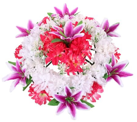 DECHOUS Funebre Artificiale Con Fiori Finti Sacrificale Artificiale Per Facile Da Pulire Colore Casuale