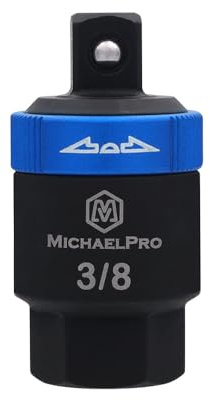 MichaelPro 3/8-Inch Drive Ratcheting Breaker Bar Adapter - Converts Breaker Bar or Sliding T-Handle into Ratchet, Reversible Ratcheting with Anodized Switch Collar | MP012024