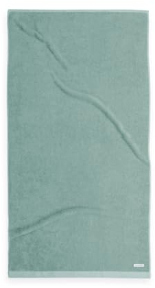 TOM TAILOR Duschtuch, 70x140 cm, 100% Baumwolle/ Frottier, mit zwei Aufhängern und Label mit Logo, COLOR BATH TOWEL Türkis (Fresh Sage)