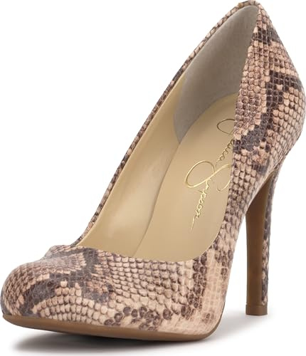 Jessica Simpson Women's Calie Pump, Natural Snake Print, 9