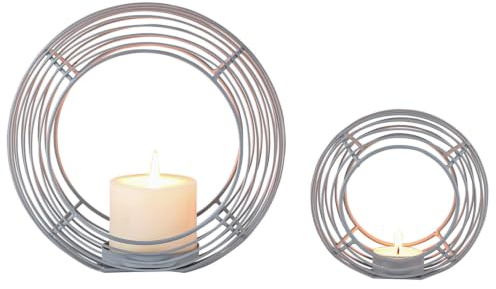 2-pack skandinaviska dekorativa ljushållare Looba, grå