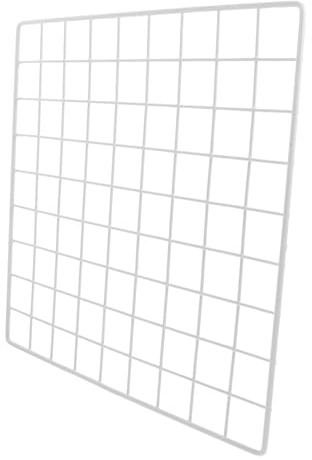 PRETYZOOM Wandgitter Aus Eisen Drahtgitter Wandaufbewahrung Fotogitter Zur Wandmontage Multifunktionales Gitterpaneel 32x32cm Weiß Für Klassenzimmer Verkaufsflächen