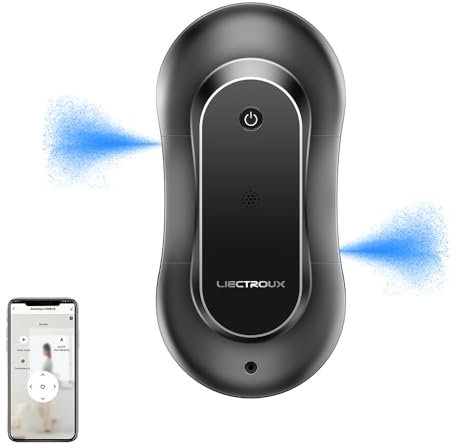 LIECTROUX YW810 Robot Lavavetri Controllo APP, Doppio Spruzzo Acqua, Percorso AI, Protezione contro Le Cadute, Motore brushless