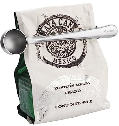 CONGARTENO À Mesurer Acier Inoxydable Avec Clip Pour Sceller Et Dosage De Café Thé Et