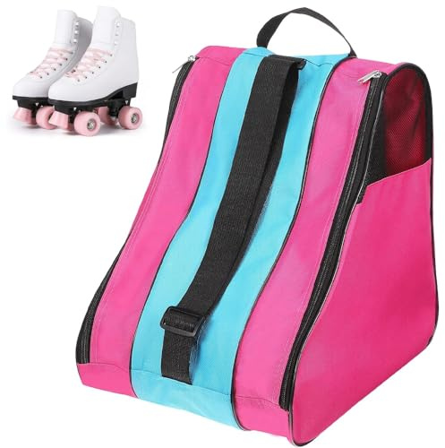 YWKJDDM Roller Skate Bag, Unisex Ice Skate Bag with Adjustable Shoulder Strap, Roller Skate Carry Bag for Women Men Adults