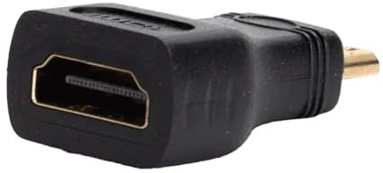 Zarivy Adaptador HDMI hembra a macho, 90°, negro, para conectar dispositivos de video y audio en configuraciones compactas.