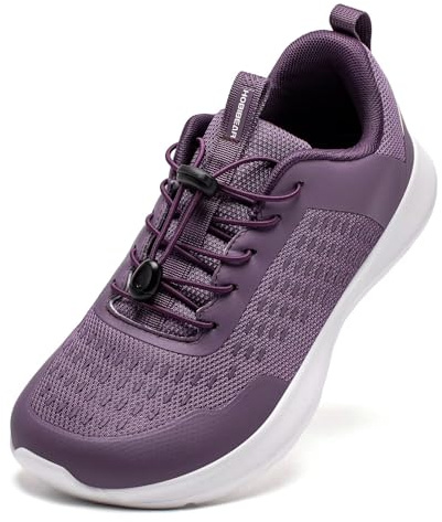 HOBIBEAR Unisex Barefoot Sneakers Wide Toe Box Trail Running Shoes for Women Men Fashion Walking Shoes（Purple,UK 5.5）