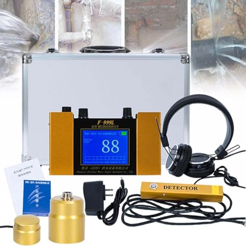 Detector De Fugas De Agua Profesional con Sensor Ultrasónico, Pantalla LCD Y Auriculares, 4 Modos De Frecuencia Ajustable para Tuberías De Agua Y Sistemas Subterráneos
