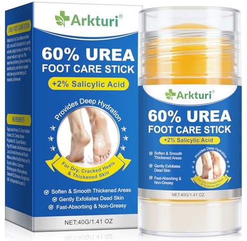 Crema Piedi Urea con 60%, Crema Urea Piedi 40g, Crema Piedi Secchi Screpolati,Rimuove Calli e Talloni Screpolati,Trattamento Idratante Intensivo per Piedi Secchi,Ripara, Ammorbidisce e Leviga la Pelle