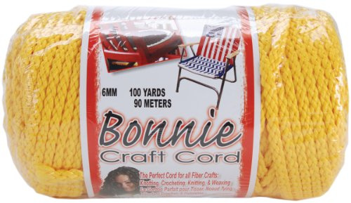 Bonnie Macrame Craft Cord 6mmX100yd - Sunshine Yellow