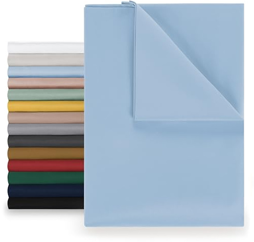 Blumtal® Basic Lakan 160x275 cm - Utan Resår - OEKO-TEX-Certifierat - Borstat Mikrofibertyg - Blå