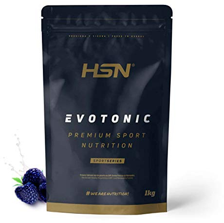 HSN Evotonic Bebida Isotónica en Polvo con Sabor | Frambuesa Azul 1Kg | Cluster Dextrin™ + Palatinose™ + PeptoPro® + BCAAs | No Incluye Dosificador | No-GMO, Vegetariano, Sin Gluten