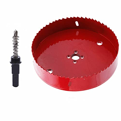 TUNEZ® Lochsäge M42 Bi-Metall Lochschneider Set mit Sechskant Dorn und Zentrierung Metallbohrer Lochsäge Kit für Holz Metall Gipskarton Eisenblech Rohr Kunststoff (160mm)