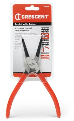 Crescent Straight Internal Snap Ring Pliers - Rings Installation & Removal Tool for Home Improvement, Repair & Mechanic Use - 7 - 7SISRDG