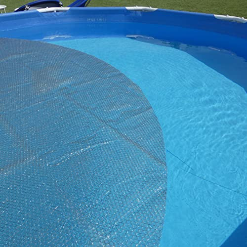 EDENEA - Couverture Solaire Piscine Gris Silver - Epaisseur Renforcée 215 Microns - Bâche Piscine Bulles (Ovale 304 x 549 cm)