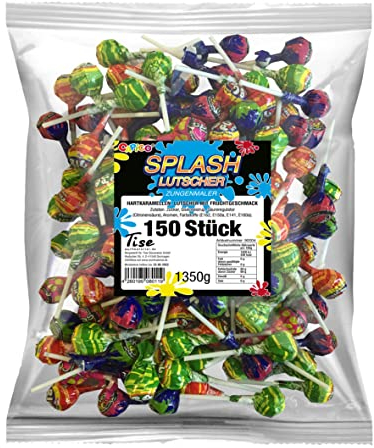 Capico Splash Lutscher, Lollies - 150 Stück, 1350g