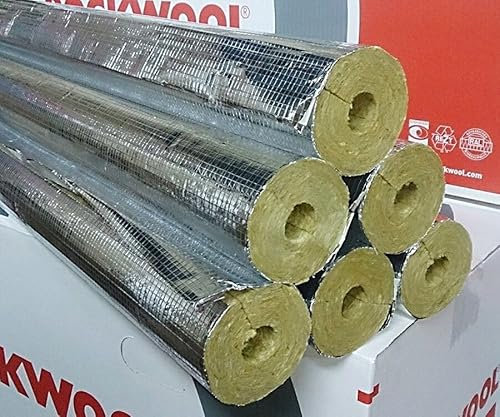 Original Rohrisolierung Rockwool 800 alukaschiert Rohrschale Steinwolle 22x30 - 10m 1/2 Karton