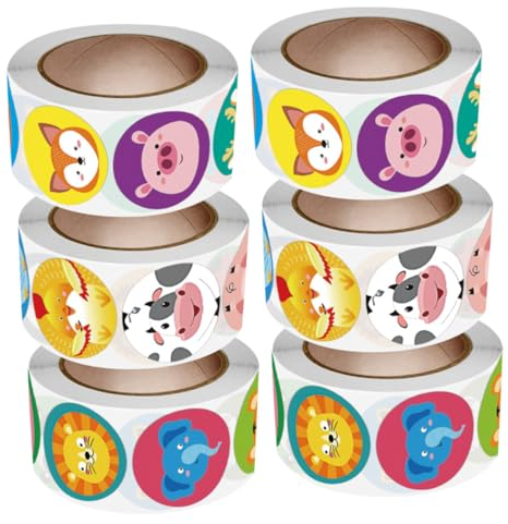 BCOATH 6stücke Selbstklebende Tieraufkleber Belohnungsetiketten Für Geeignet Zum Verschließen Von Geschenktüten Briefumschlägen Und Süßigkeitenbeuteln Ablösbar Und Dekorativ