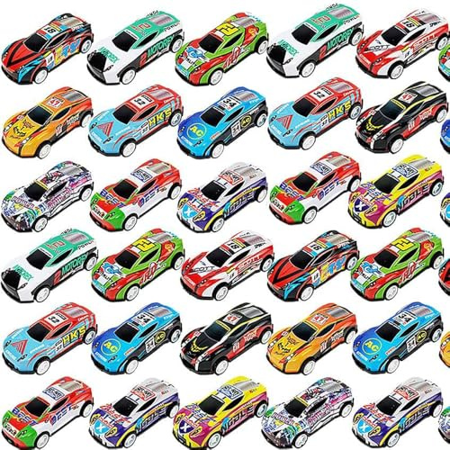 Cosaway 30packs Pull Back Car Toys for Boys and Girls Gifts, Pinata Fillers for kids 3+ Years Old