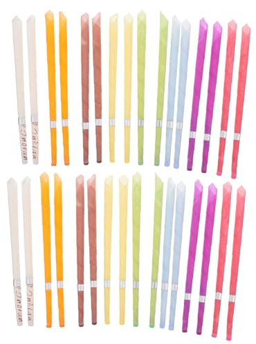 FRCOLOR 32 Velas De Aromaterapia Para Masaje De Oídos Aceites Esenciales Colores Surtidos De Picazón y