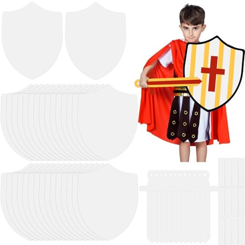 Huaerle 36 Set Paper Shields & Swords DIY Craft Kit