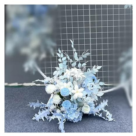 YDYAENIO Wedding Flower Simulation Artificia Silk Flowers Arch Round Pavilion Art Window Decoration Wedding Props for Wedding Ceremony Reception(Color8 S)