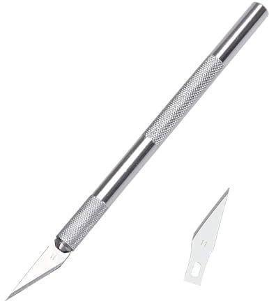 Leddy Living Cutter di Precisione 14cm in Alluminio con Lama di Ricambio – Ideale per Modellismo, Balsawood, DIY, Scrapbooking, Intaglio, Carta, Pelle, Progetti Artistici