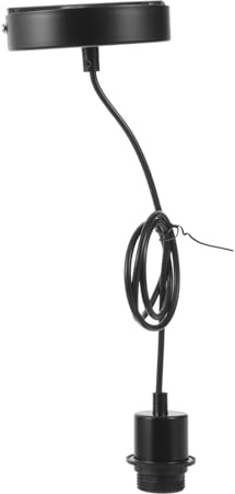 LIFKOME Douille à Vis E27 Métallique Câble D'alimentation Ajustable, Rosace De Plafond Pour Luminaires Suspendus, Support De Base Filetée Pour Éclairage Led, Installation Diy, 1,2 Mètre