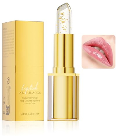 Color Changing Lipstick, Moisturizing Tinted Lip Balm, Change Color Glossy Lip Moisturiser, Smudge-proof Crystal Lipstick, Enhance Lip Colour, Repair Dry Lip and Reduce Fine Lines