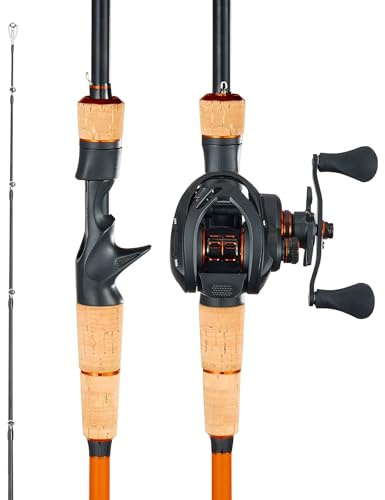 VEVOR Kombination av fiskespö och fiskerulle IM6/7 Combo Carbon Fiber Spinning Roll Fishing Rod Bass med 2 st 2,0 m kullager 7+