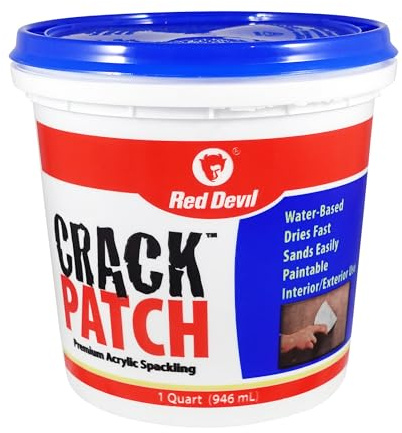 Red Devil 0804 Crack Patch Premium Acrylic Spackling, 1 Quart, 1 Pack White