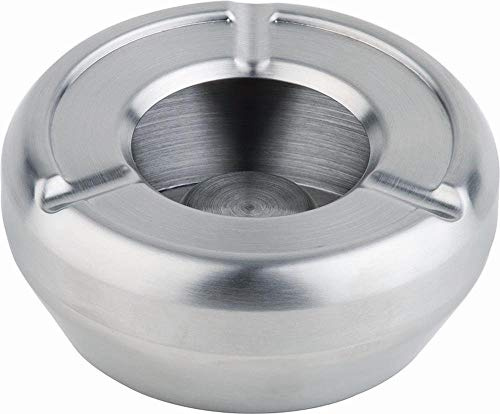 APS 91 Windaschenbecher, mit Windschutzdeckel, Ø 12 cm, Höhe 4,5 cm, Edelstahl, matt poliert