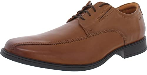 Clarks Homme Tilden Walk' Plat Oxford, Cuir Marron Foncé, 42 EU