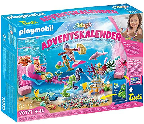 PLAYMOBIL Adventskalender 70777 Badespaß Meerjungfrauen, Ab 4 Jahren