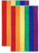 Lashuma Gästehandtücher Set 30x50 cm, 2X Handtücher bunt Regenbogen Streifen Frottiertücher