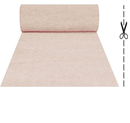 Olivo.shop - Alfombra para boda, ceremonia, eventos, iglesia, boda, baby shower, alfombra para eventos, 9 colores a medida, 1 m de altura, color marfil