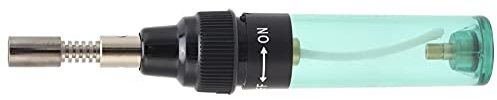 Stylo de Fer à Souder au Gaz Rechargeable, Outil Portatif de Soudure au Gaz Butane Pur 8ML VA100bleu foncé, Accessoires Professionnels (Vert transparent)