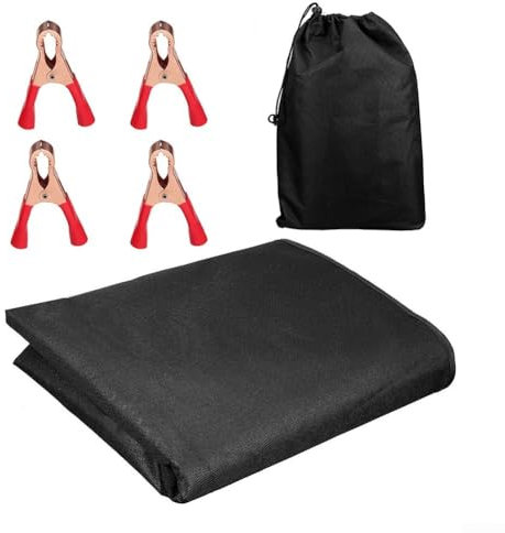 Auvent de porte arrière de grange pour véhicule récréatif, housse de protection de porte arrière noire, 180 x 114 cm, imperméable et coupe-vent