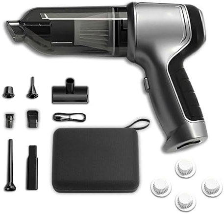 Générique Aspirateur Vortex Compact Pro, aspirateur Vortex Pro pour Voiture, Moteur sans Balais Haute Puissance 12000PA, avec Filtre Lavable et Sac de Rangement (A)