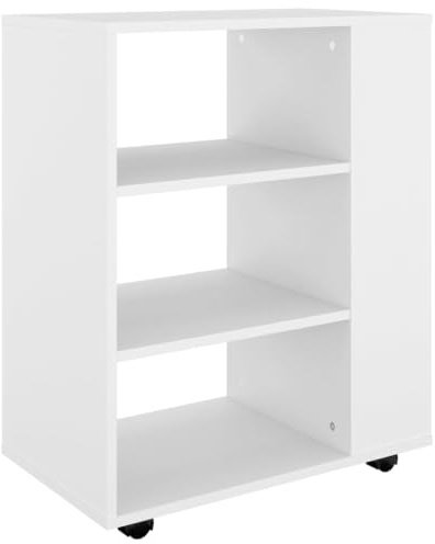 Wynira Armario con ruedas para oficina y escritorio, 60 x 35 x 75 cm, portátil, con 4 ruedas, armario de almacenamiento para oficina y escritorio, armario colgante y archivador