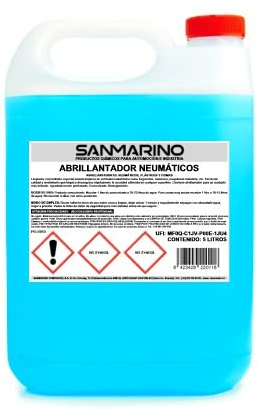 LIMPIARCOCHE.COM Sanmarino Abrillantador Neumáticos, Hidratador Plásticos y Gomas, Abrillantador Coche y Moto, Negro Ruedas 5 litros