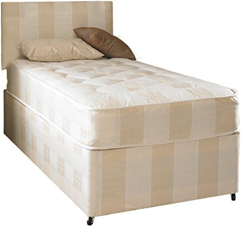 Just Beds Deep Quilt Divan Bed With Slider Storage Including Deep Quilt Mattress And Headboard (Available in 2'6 Small Single - 3'0 Single) (3x6'3 Single)