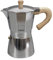 Gnali & Zani Venezia Espressokocher | Alu | Für 3 Tassen | Alle Herdarten inklusive Induktion | Aluminium Espresso kocher | Griffe aus Softtouch-Kunststoff in Holzoptik | Camping Kaffeekocher