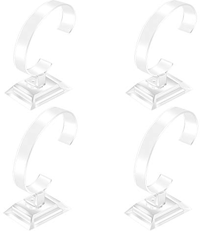 4PCS Watch Display Stand Clear Bracelet Jewellery Watch Display Stand Holder Organizer for Home Store Shop (Large and Small Sizes)
