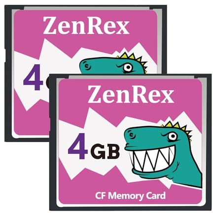 ZenRex 4GB 2 Pack CompactFlash Memory Card CF Card UDMA High Speed for Camere