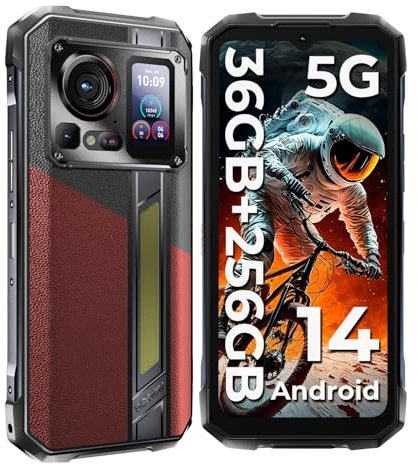 HOTWAV Hyper 7 Pro Outdoor Handy 5G Android 14, 33W Schnellladung 36GB+256GB/2TB TF Outdoor Smartphone Ohne Vertrag, 6,6 FHD+ 120Hz 200MP+24MP IP68/IP69K Wasserdicht, WIFI6/Face ID/NFC/GPS/OTG