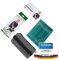 TheraBand 2,50m inkl. Türanker + Tasche grün | Widerstand 2,1kg | Terrabänder | Gymnastikband | Fitnessband | Stretchband | Heimtraining, Krafttraining, Rückenübungen, Therapie, Reha | 100% Naturlatex